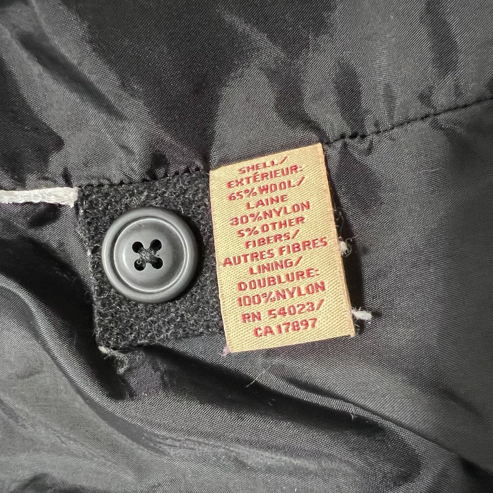 Old Navy Wool Field Coat 7 Pocket Black Small - Picture 13 of 13